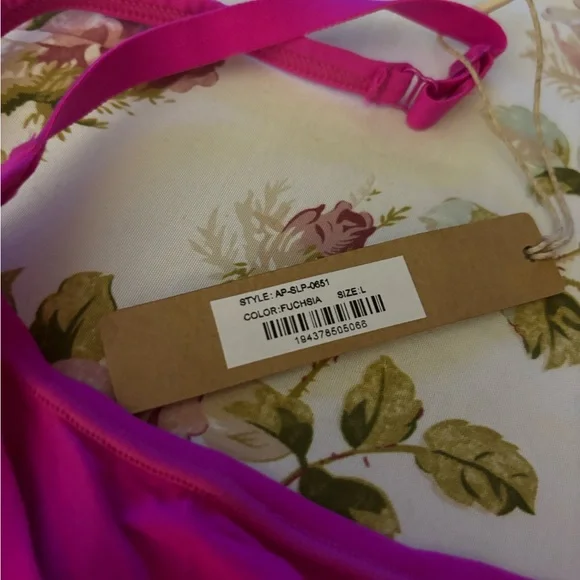 SKIMS NWT FUCHSIA SIZE LARGE, slip dress (mini)